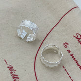 S925 Silver Wrinkled Texture Ring